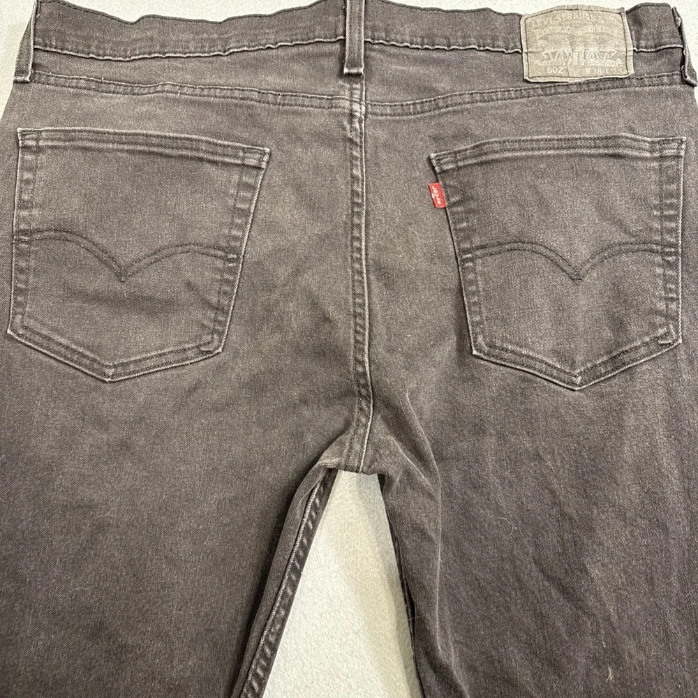 JEANS STRAIGHT Levi's 505 MENS 38X34 Regular Black Wash STRETCH